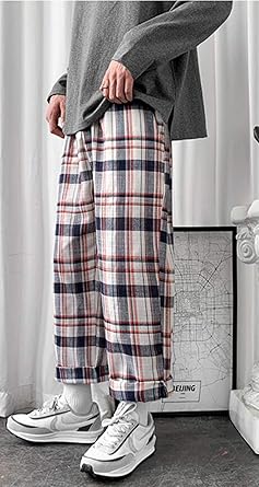 32511　キスマーク　メンズ　パンツ　青Ｘ白　ギンガムチェック　Ｗ79 32511 キスマーク メンズ パンツ 青X白 ギンガムチェック W79